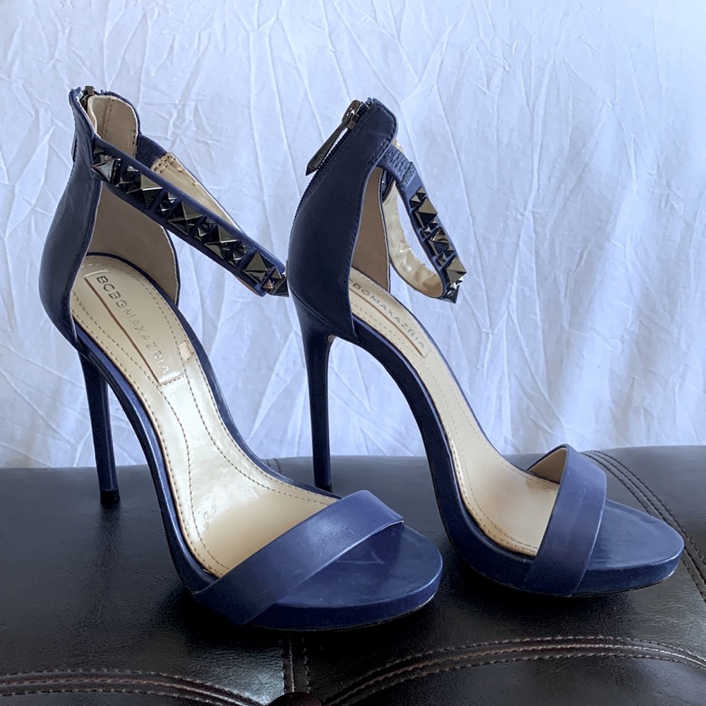 BCBG Max Azria blue studded heels